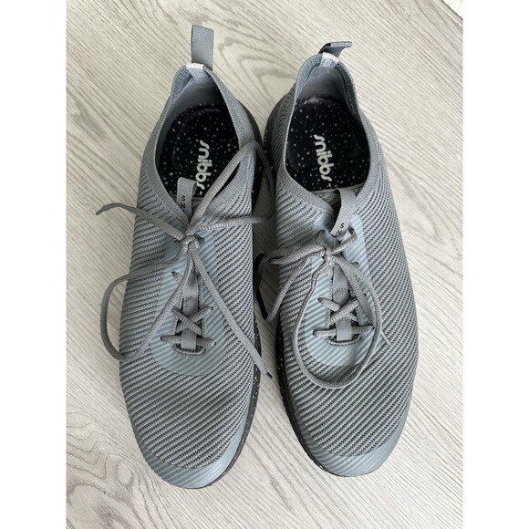 SNIBBS size 14 ROVR Charcoal Speckle Knit Mesh Work Sneaker slip resistant - Picture 5 of 5